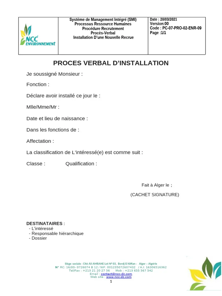 pv d'installation