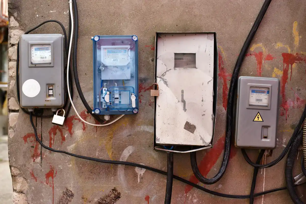 Compteur et disjoncteur de branchement triphasé