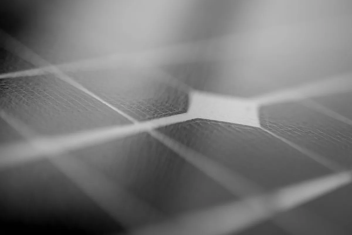 Détail texture panneau solaire monocristallin